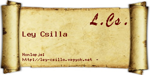 Ley Csilla névjegykártya